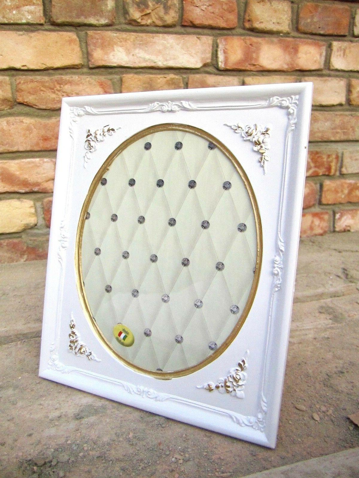cornici oro bianco ovale rettangolare 25x21 antico