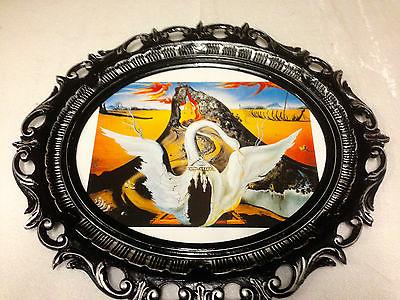 cornici ovale nero argento squallido quadro salvador