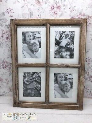 cornici per 4 foto legno braun shabby