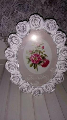 cornici rosa telaio cottage vintage shabby chic