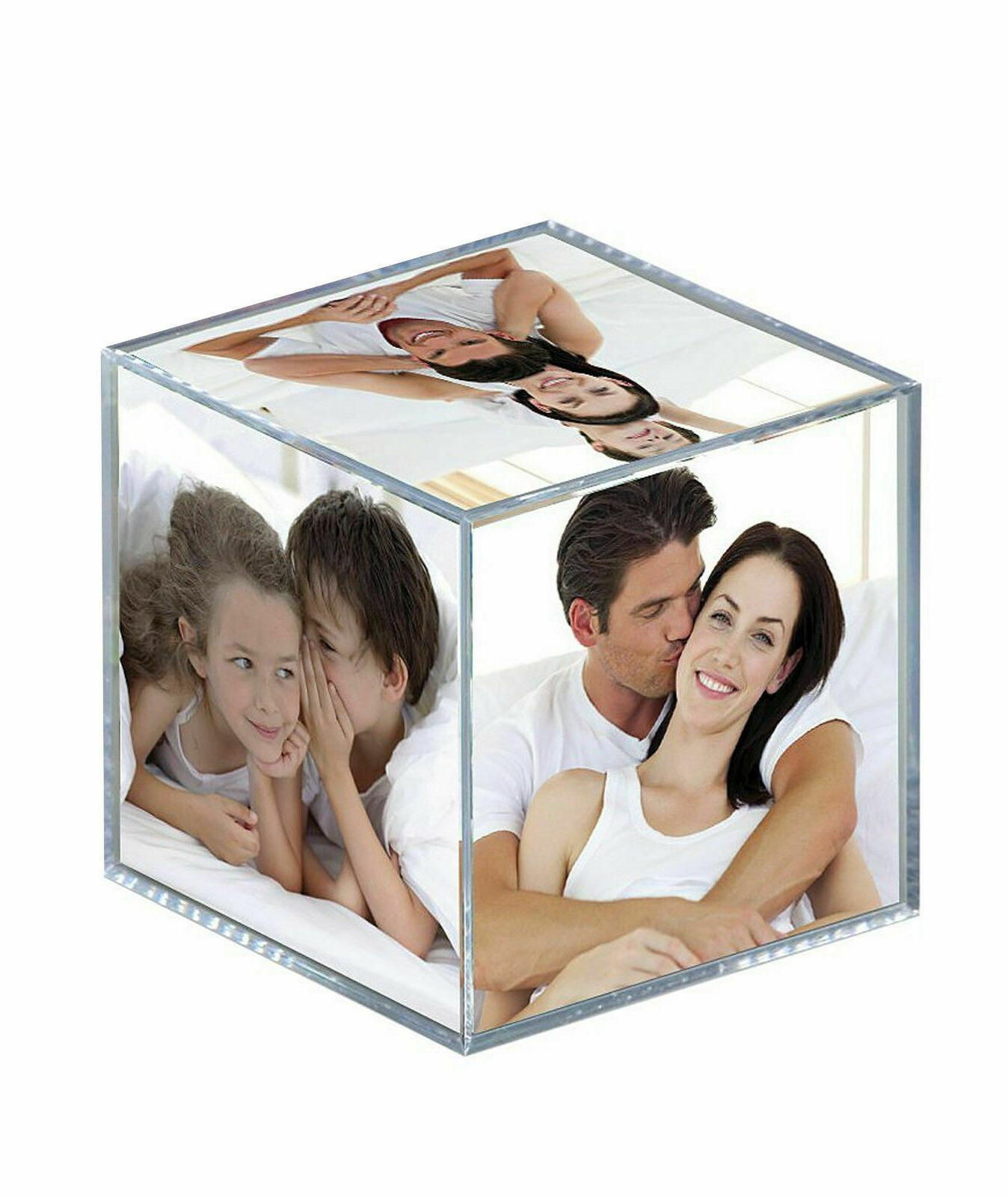 cubo portafoto 9x9x9 cm in acrilico per
