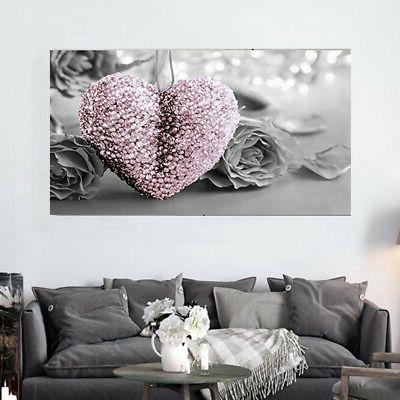 cuore rosa tela stampato arte pittura da