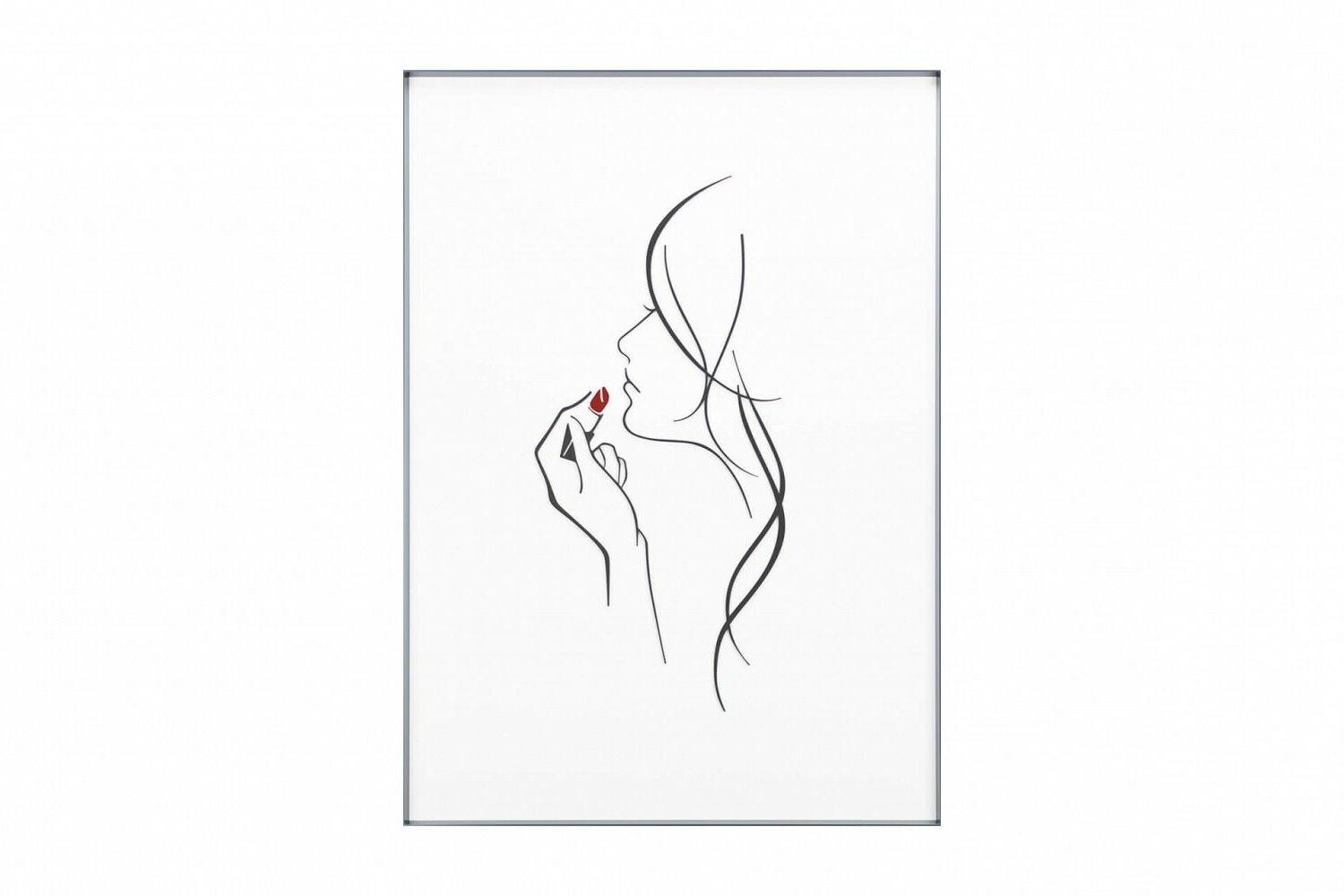 dipinto in acrilico 3d ruby red kisses