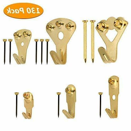 ganci dorati 130 pezzi gancio per cornice