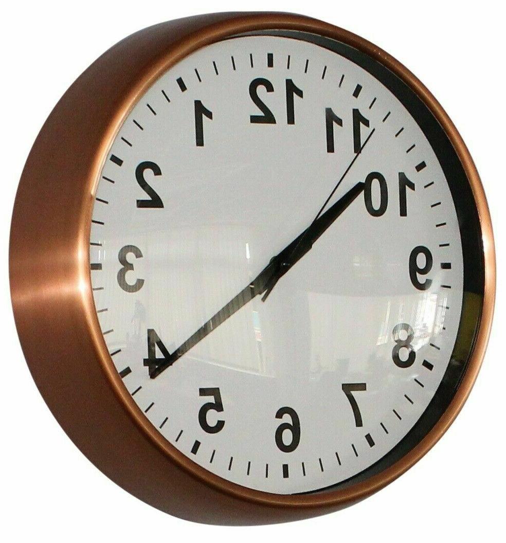 grande 40cm rotondo rame orologi da parete