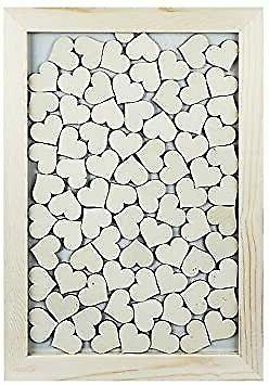 Idee con cuore cornice in legno con cuori da scrivere  30 x 