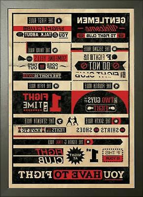 incorniciato fight club rules maxi poster 61