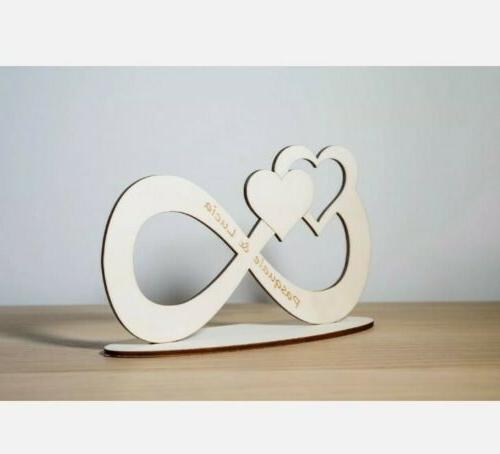 infinito con cuore in legno regalo di