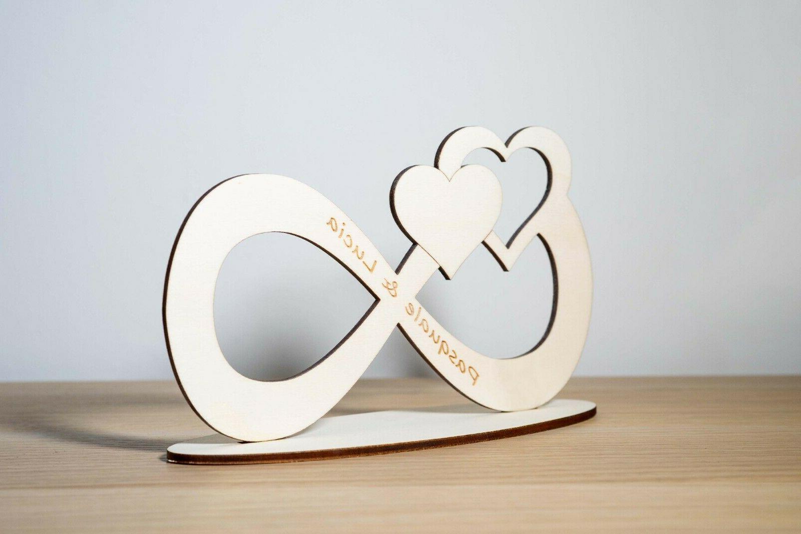 infinito con cuore in legno regalo di