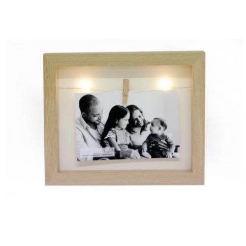 led pioli legno naturale foto cornice con