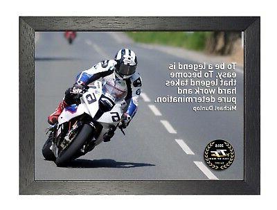 michael dunlop 4 moto racer sport poster
