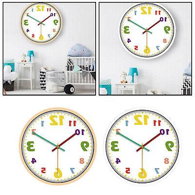 non ticchettio bambini orologio da parete 12