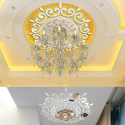 oro argento specchio fiore luce surround muro