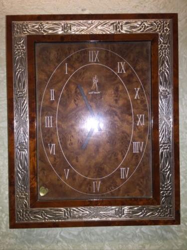 orologio da parete classico cornice in radica