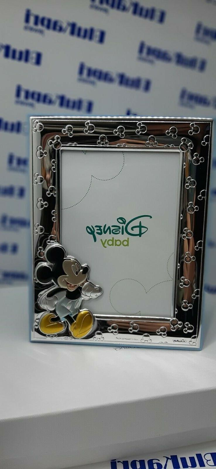p foto in argento 925 topolino celeste