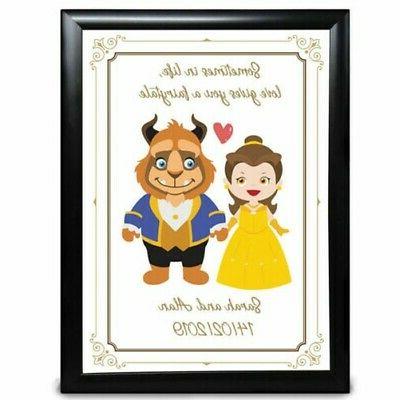 personalizzato bella e la bestia cartone anniversario