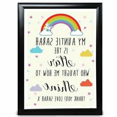 personalizzato compleanno aunty regali zia auntie incornicia