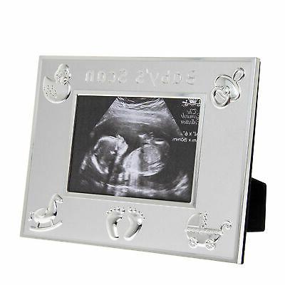 placcato argento del neonato scansione foto telaio