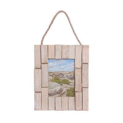 portafoto beige da parete in legno mdf