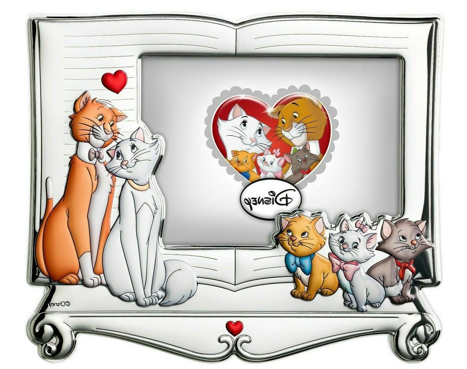 portafoto cornice foto argento disney aristogatti valenti