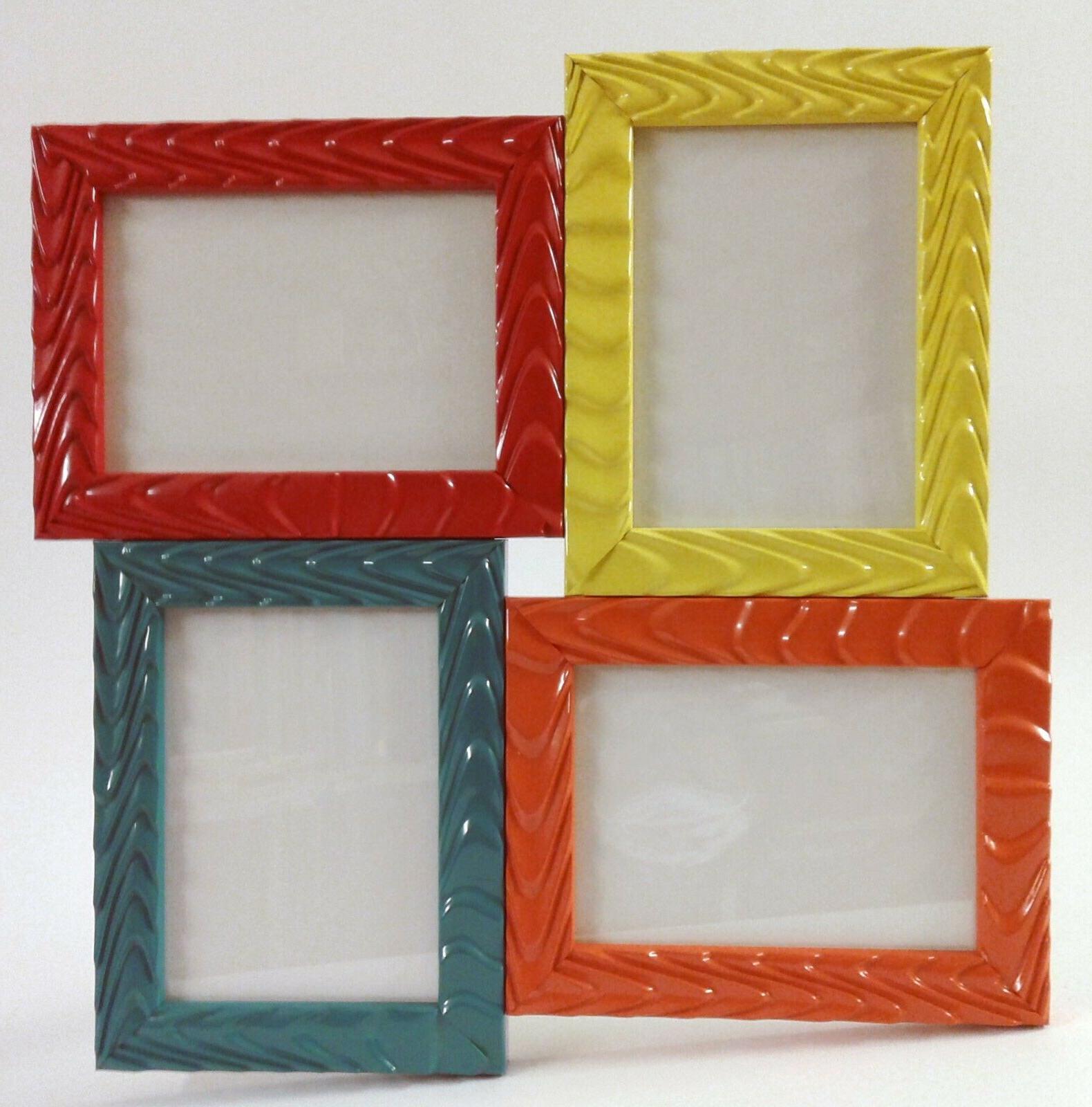 portafoto da parete cornice in legno colorato