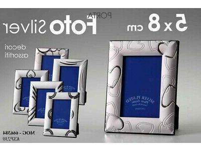 portafoto porta foto cornice silver color argento