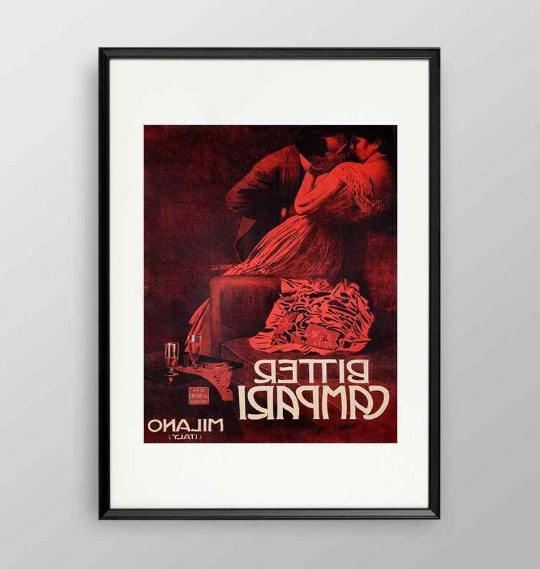 poster con cornice bitter campari poster vintage