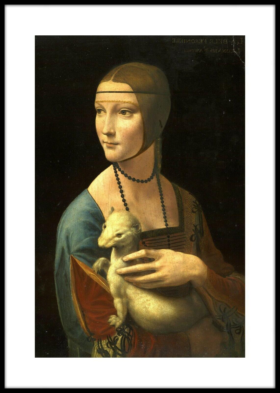 poster dama con l ermellino quadro cornice