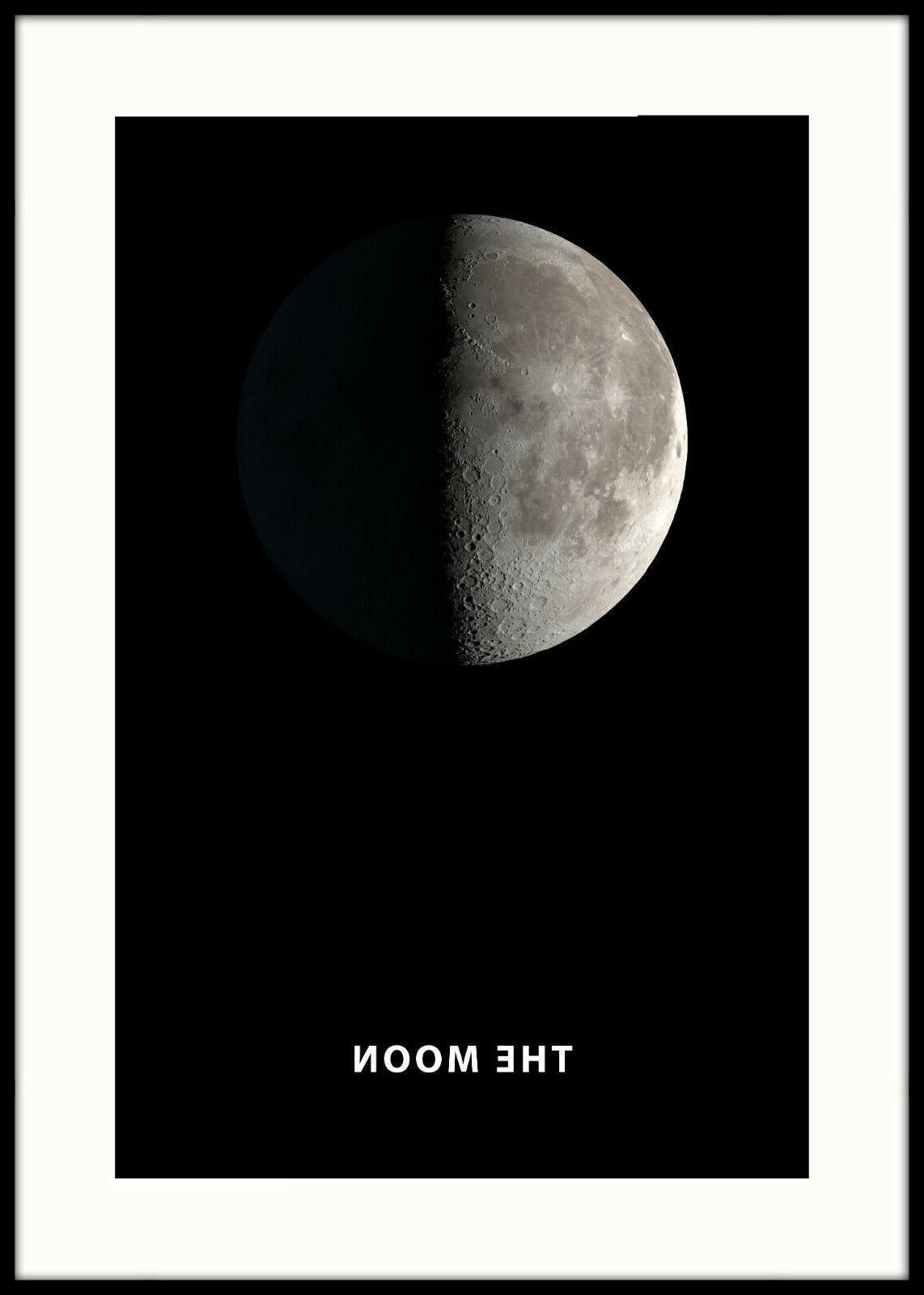 poster the moon quadro cornice la luna