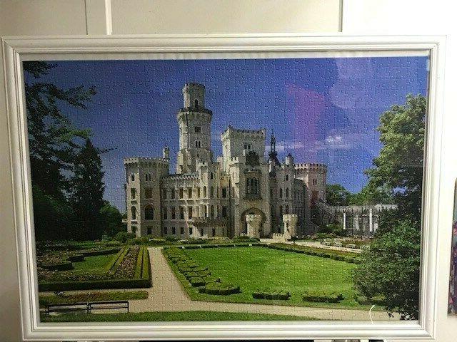 puzzle 1000 pezzi con cornice legno bianco
