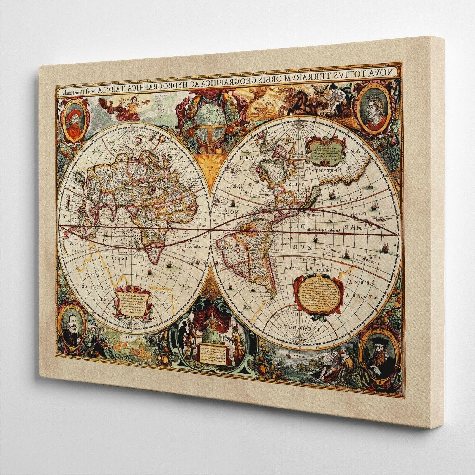 quadri antica mappa mondo world cartina geografica