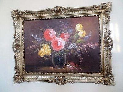 quadro con cornice wilderosen in vaso nero