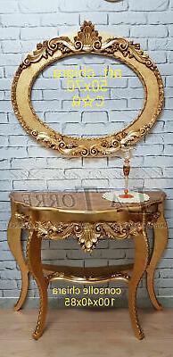 Quadro cornice ovale da parete Chiara oro entratina soggiorn
