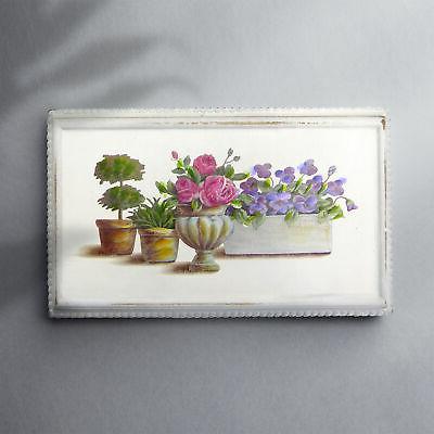 quadro su legno con cornice provenzale shabby