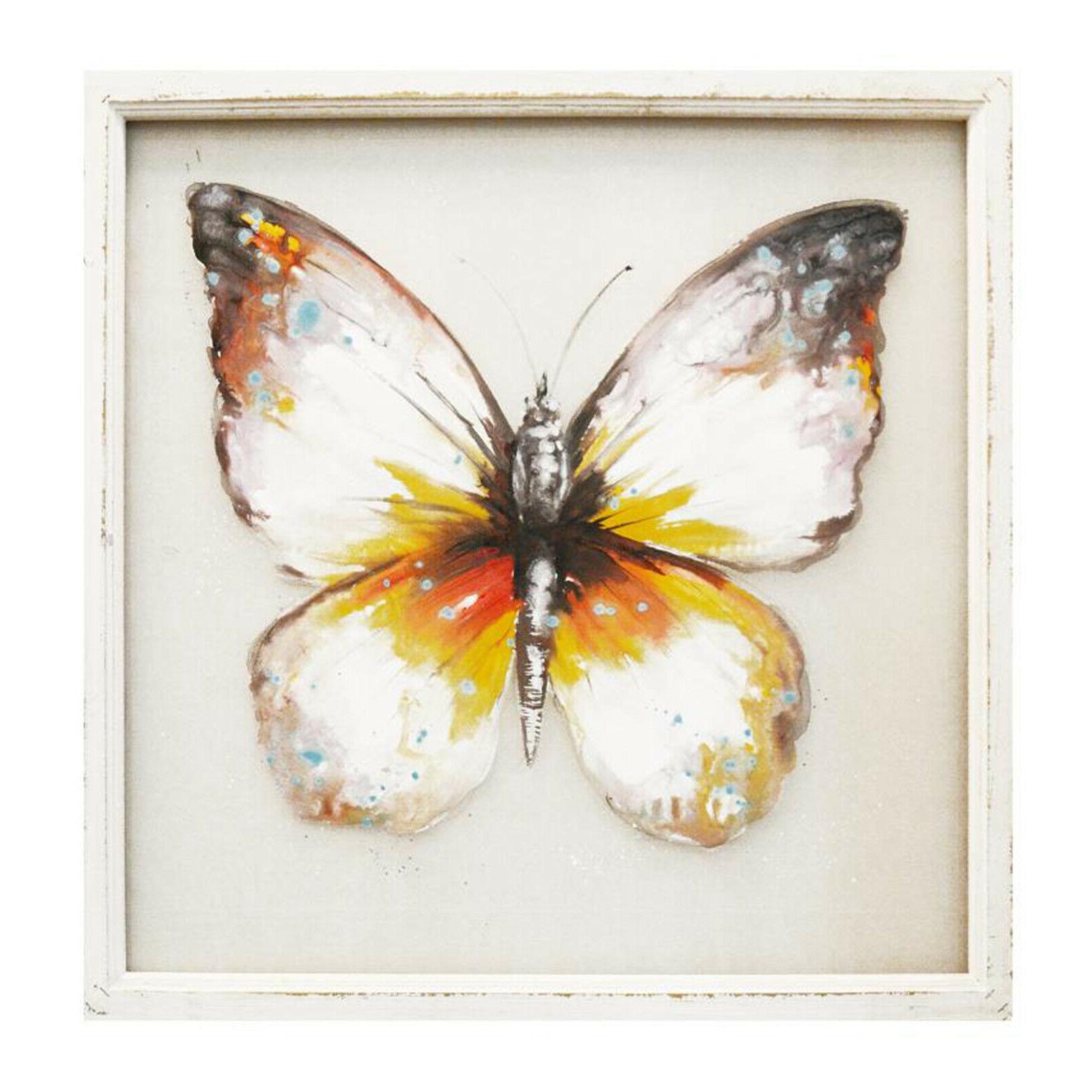 quadro su tela motivo farfalla con cornice