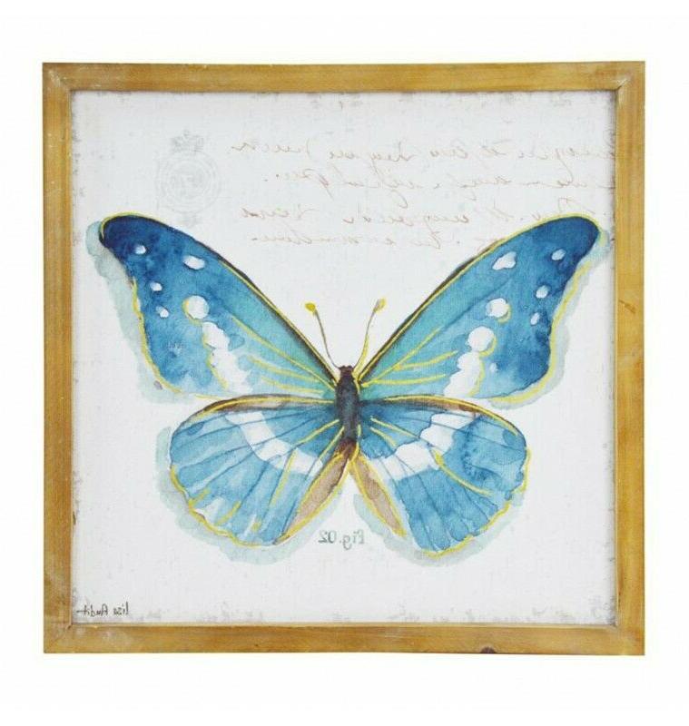 quadro tela cornice da parete farfalla 44x44