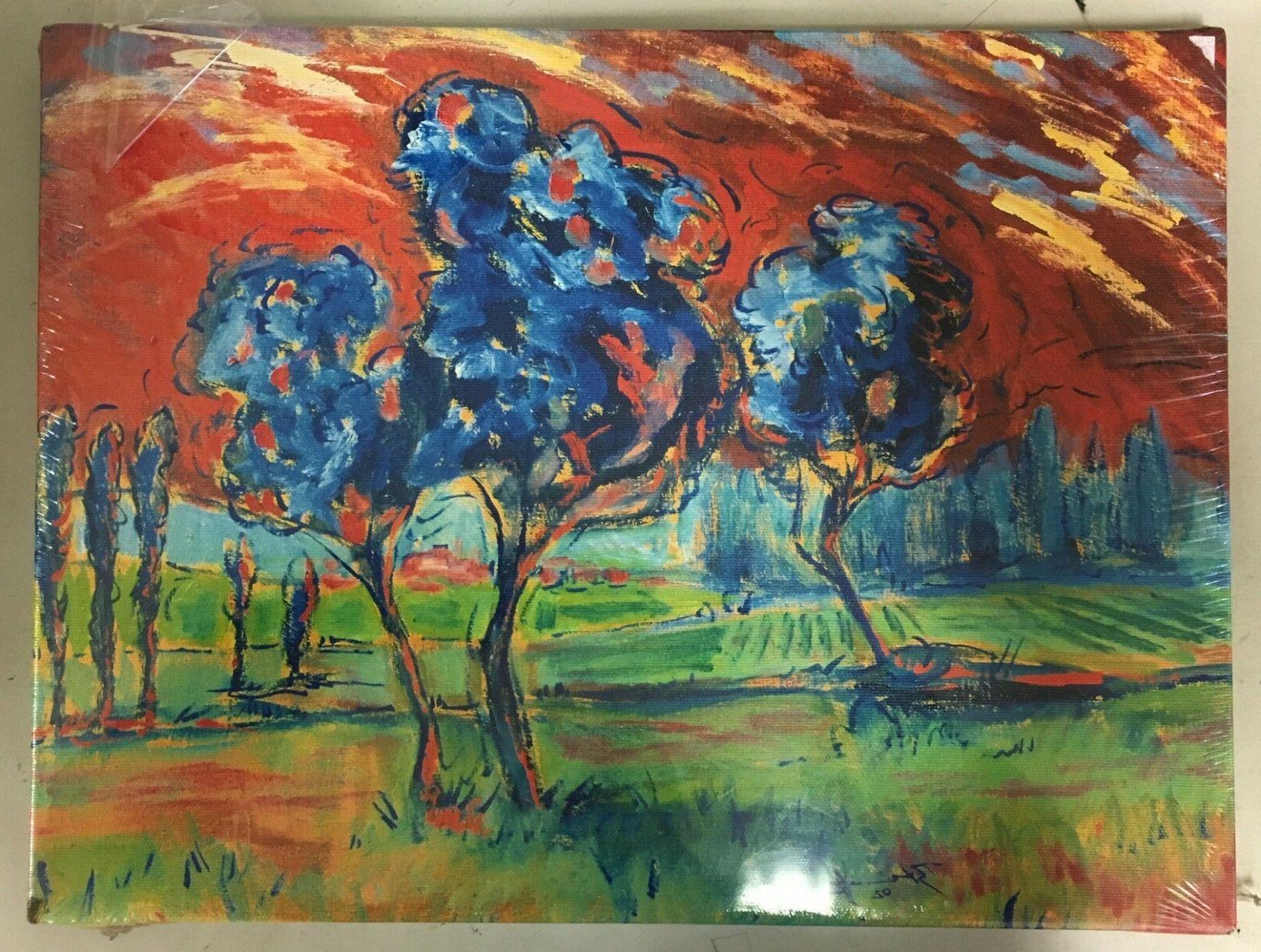 riproduzione stampe paesaggio tela 30x40 olio pronta