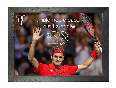 roger federer 8 tennis citazione motivante firmato