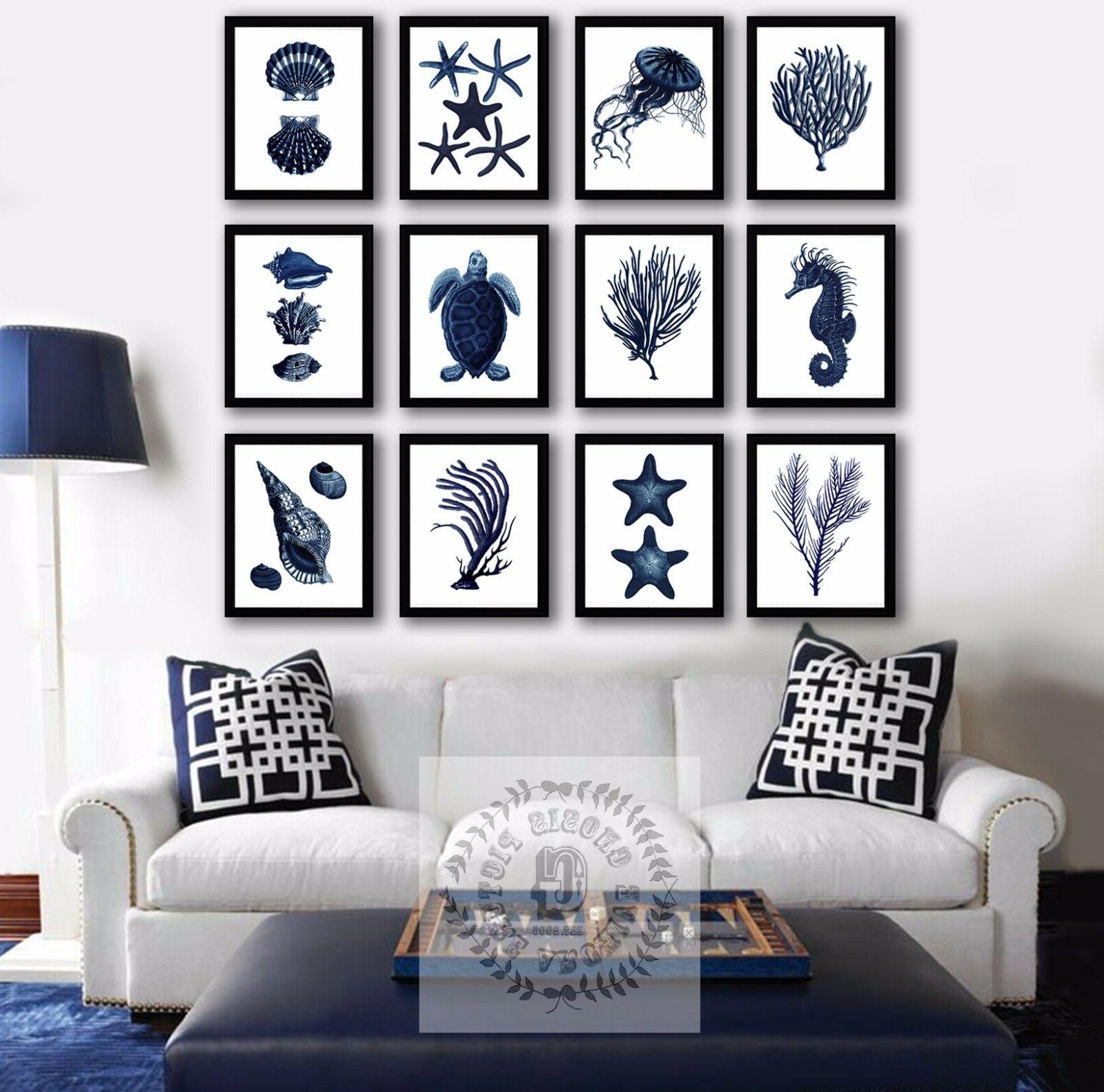 scuro blu navy mare vita muro arte