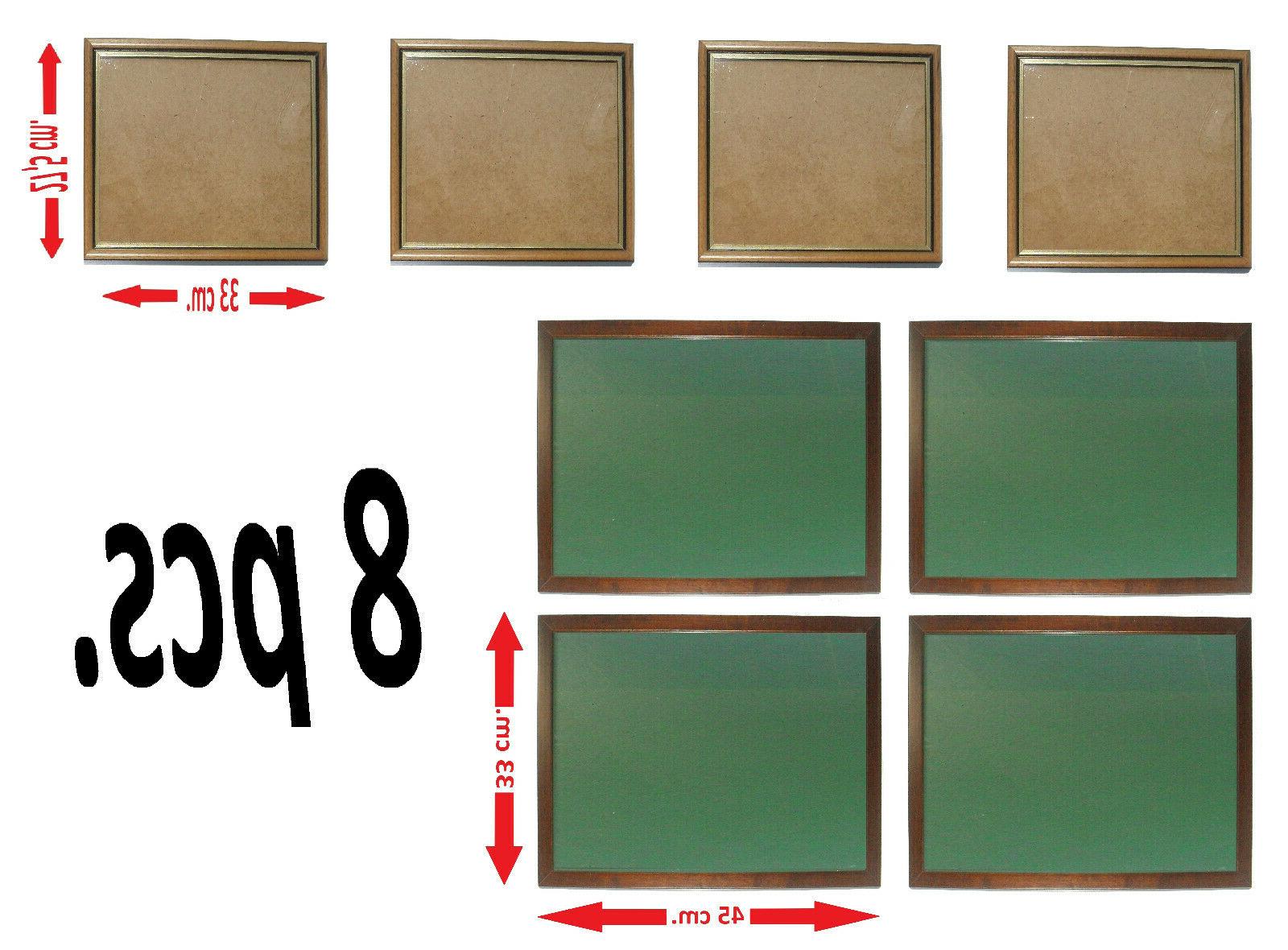 set 8 cornici legno cm 45 x