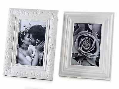 set quattro cornici portafoto shabby chic in