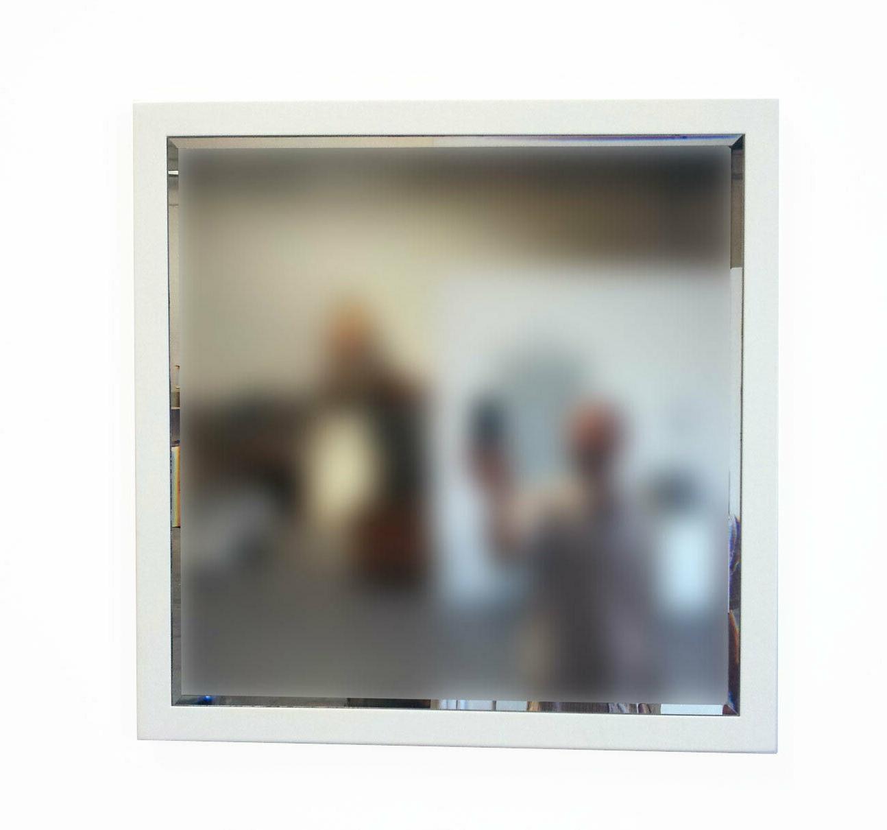 specchio a muro cornice bianca 80x80 cm