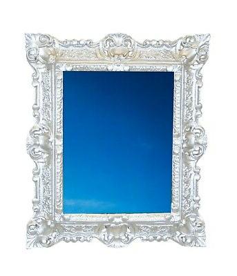 specchio argento argentato cornice rettangolare barocco fint