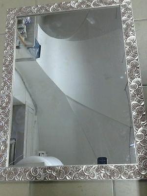 specchio specchiera bellissima cornice legno argento chiocci