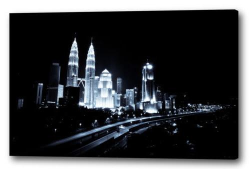 tela cornice fantasy citta di notte arte
