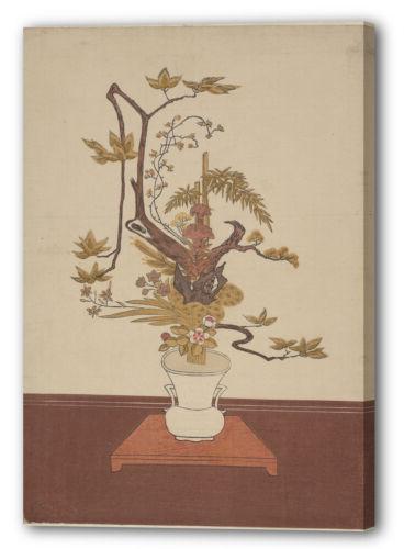tela cornice suzuki harunobu ikebana flower arrangement