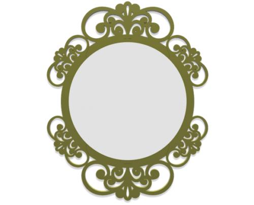 vienna specchio decorato ovale parete cornice legno