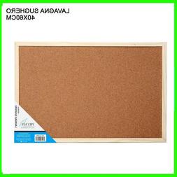 LAVAGNA IN SUGHERO BACHECA CON CORNICE IN LEGNO 40X60 CM NUO