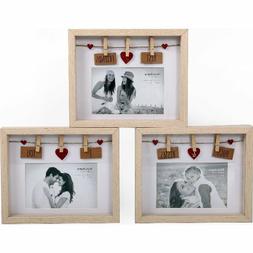 Legno Naturale Scatola di Cornice Foto 6 x 4 Decorativo Lava