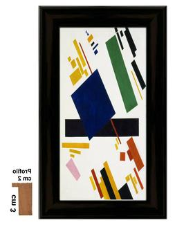 Malevich,Composizione, Stampa su tela  /PVC+ Cornice Nera in